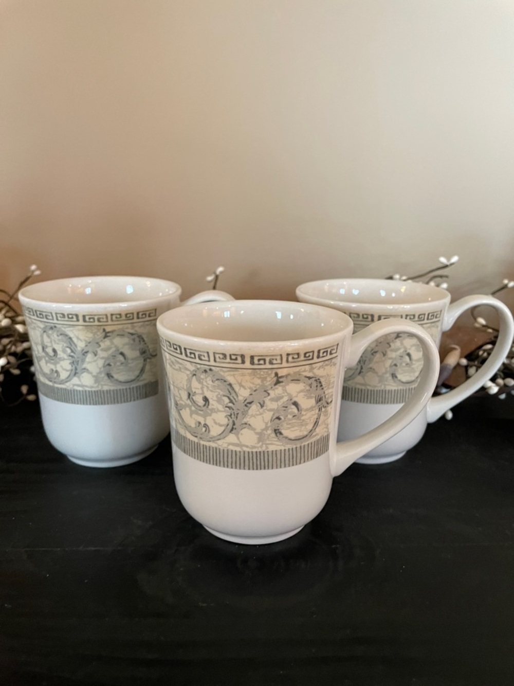 RARE 3 Piece Johnson Brothers England ‘Acanthus’ Mugs